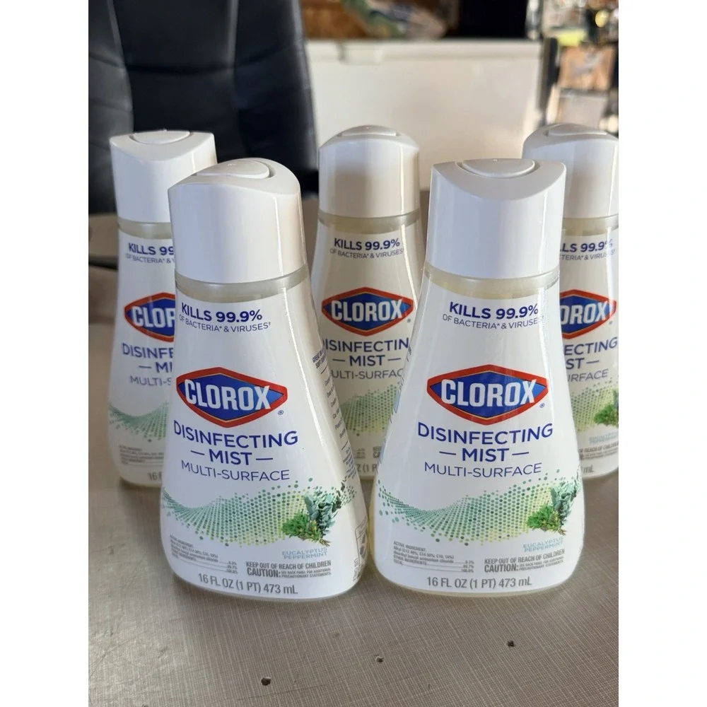 Lot 5 Clorox Disinfecting Mist Refills Eucalyptus Peppermint Multi-Surface 16oz